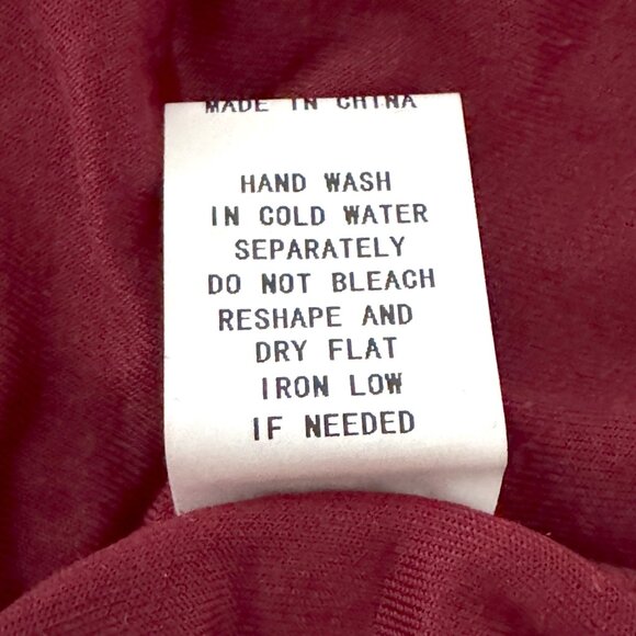 NWT Burgundy 2X Velvet Blouse Sheer Swiss Dot Sleeves Smocked Back Siren Lily - Picture 11 of 12